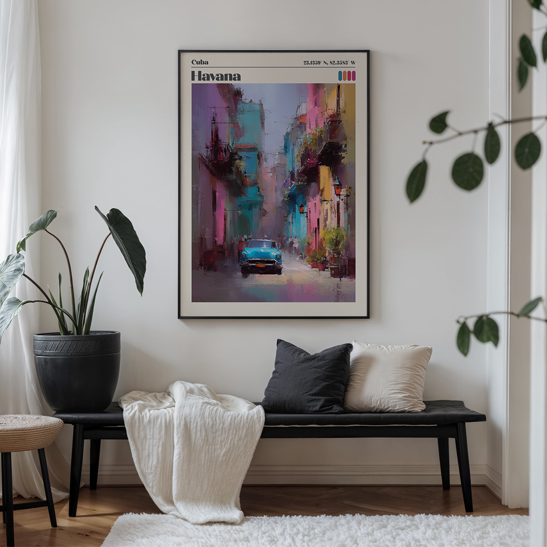 Havana , Cuba – Pastel Travel Print