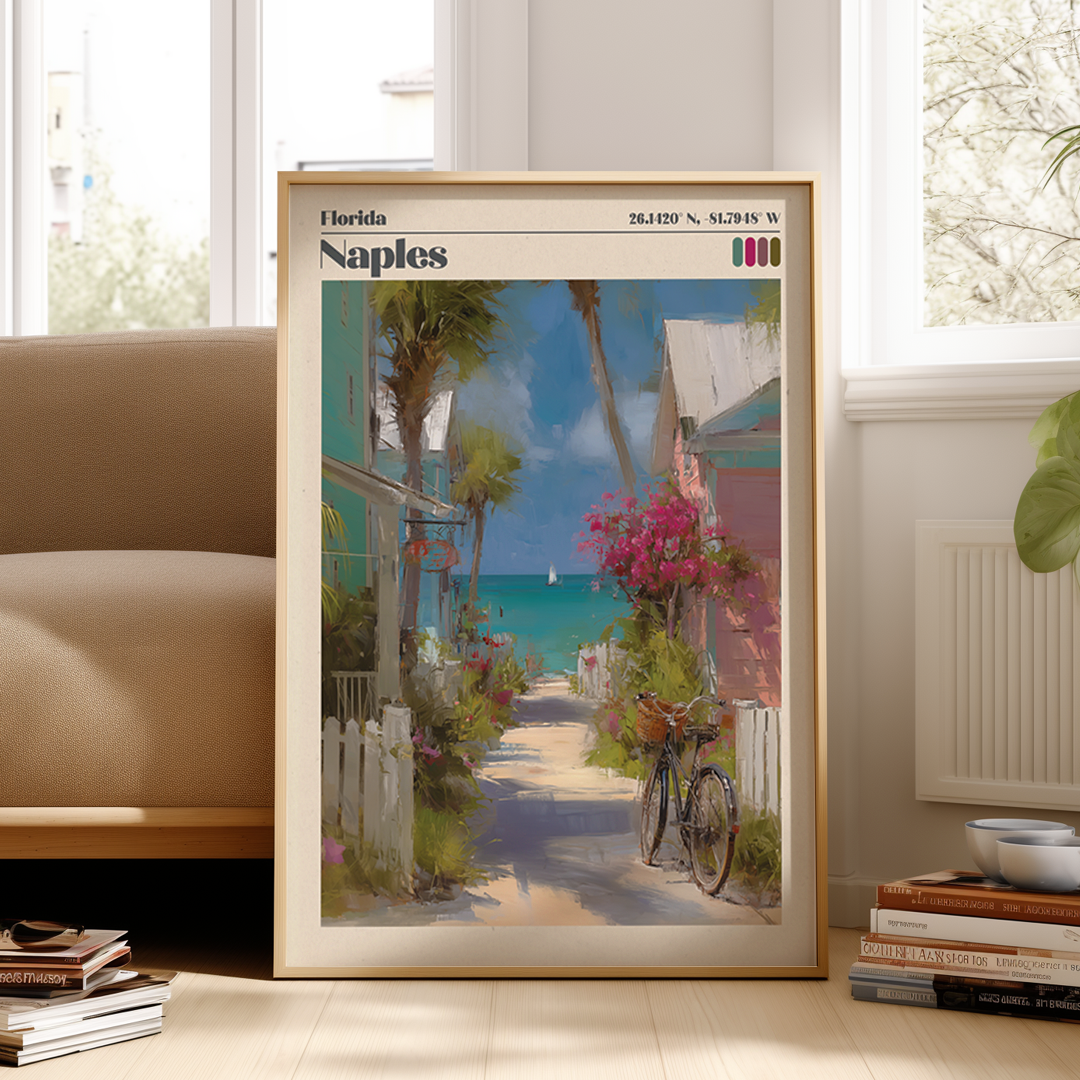 Naples – Pastel Coastal Travel Print
